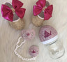 Dollbling Luxury Baby Bottles and Shoes Headband Set Keepsake Diamond Tutu Outfit Red Bottom Little Girl Baptism Shoes