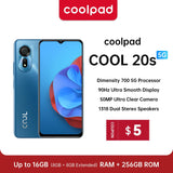 Coolpad Cool 20S 5G Smartphone 6.58" FHD+  Screen MTK Dimensity 700 50MP  8GB RAM Up to 16GB  Android 13 Triple Slots Cellular