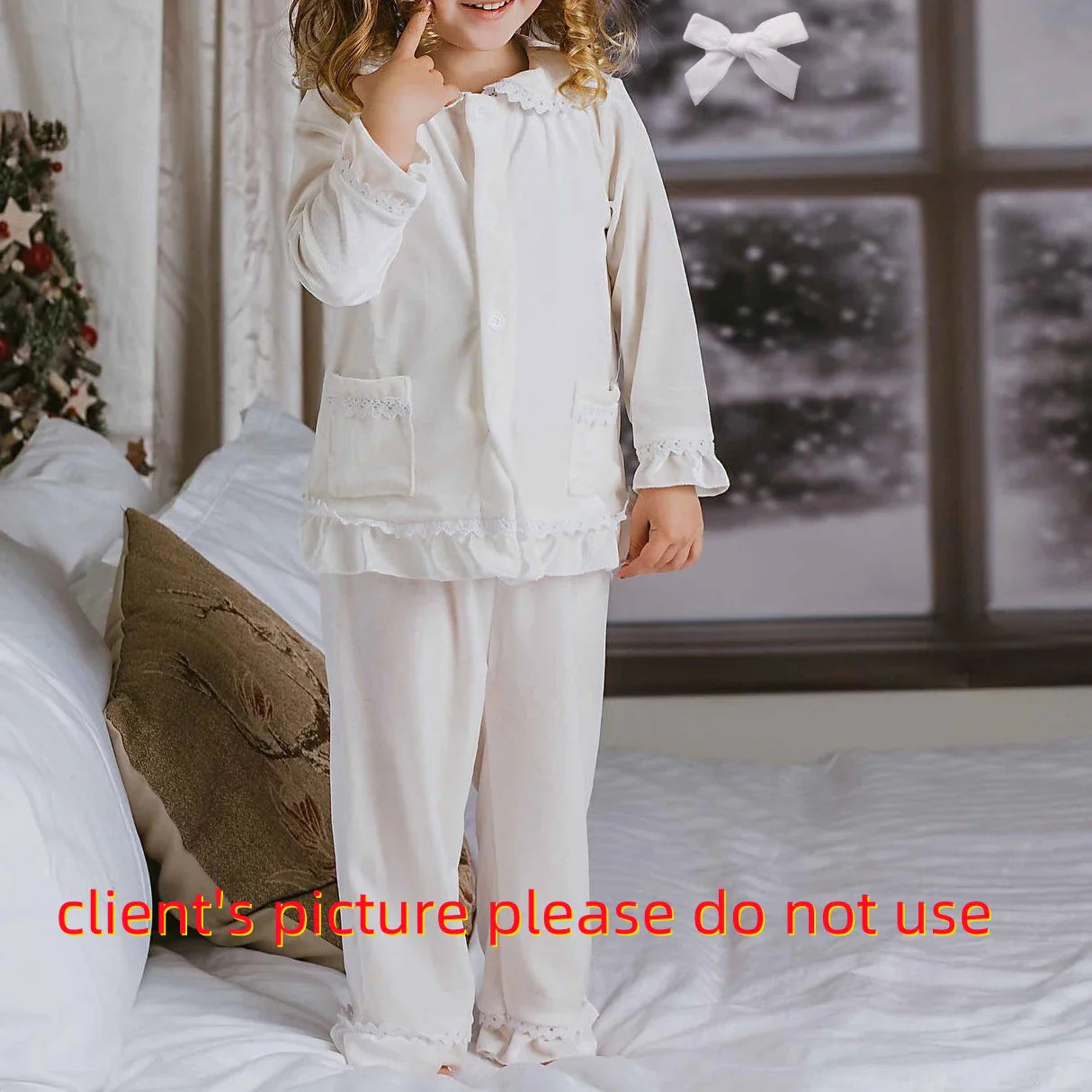 2023 Winter PJ Kids Christmas Pajamas Family Pyjamas Set for Women Girl's Baby Boy Men's Pajamas Red White Velvet Lounge Wear