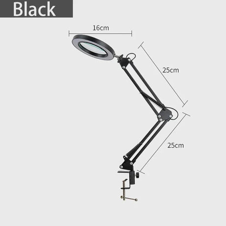 5X LED Magnifying Lamp with Clamp 3 Color Modes Adjustable Swivel Arm Lighted Magnifying Glass for Repair Craft Close Work