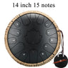 Hluru Glucophone Steel Tongue Drum 14 Inch 15 Notes Tone Key C Ethereal Drum 13 Inch Handpan Percussion Musical Instrument