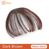 MEIFAN Synthetic False Bangs Clip-In Bangs Extension Natural Neat Fake Fringe Topper Hairpiece Invisible Clourse Hairpieces