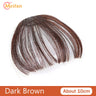 MEIFAN Middle Part Fake Bangs Fringe Synthetic Topper Hairpiece Clip-In Bang Extension Natural Invisible Clourse Hairpiece Women