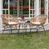 Leasbar 3 Piece Wicker Patio Furniture Set Porch Furniture, Outdoor Bistro Set Patio Chairs with Table & Cushions