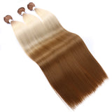 Bone Straight Hair Bundles Salon Natural Hair Extensions Fake Fibers Super Long Synthetic Yaki Straight Hair Weaving Full to End