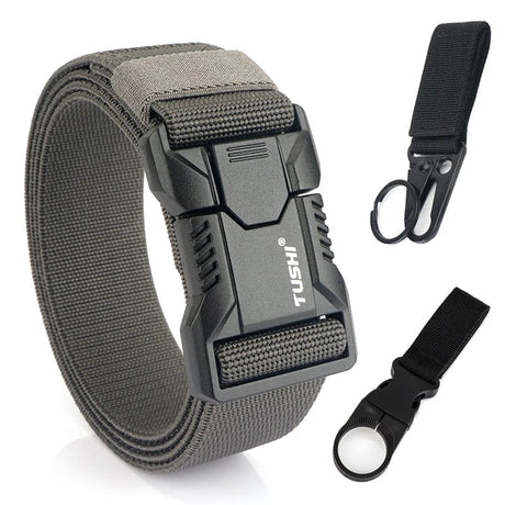 VATLTY New Tactical Outdoor Belt for Men and Women Aluminum Alloy Buckle Quick Release Military Belt Casual Belt Jeans Waistband