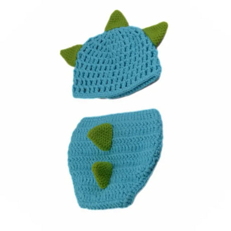 Newborn Photography Props Costume Hat Cape Set Crochet Knit Clothes Studio Photography Accessories Halloween Costumes