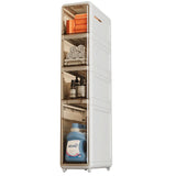 Multi-layer Bathroom Storage Cabinet Refrigerator Seam Organizer Drawers Multi-layer Floor Ultra-narrow Toilet Shelves