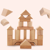 22pcs Building Blocks Beech Wooden Log Stacking Blocks with Box Montessori Toys for Kids Learning Education Baby Toys