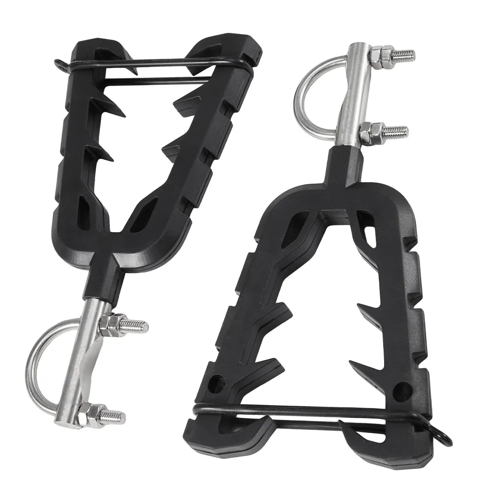 ATV UTV Single Bow Rack Holder Quad Bike Firearm Shooting V-Grip Single Handlebar Cushioned Rack For Car Scooter Accessories