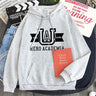 My Hero Academia UA Logo Anime Hoodies Simple Men Plus Size Streetwear Casual Warm Kangaroo Pocket Drawstring Sweatshirt