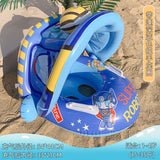 Infant Baby Float Swimming Seat Circle Inflatable Pool Swimming Ring Baby Water Seat with Sunshade Summer Beach Party Toys