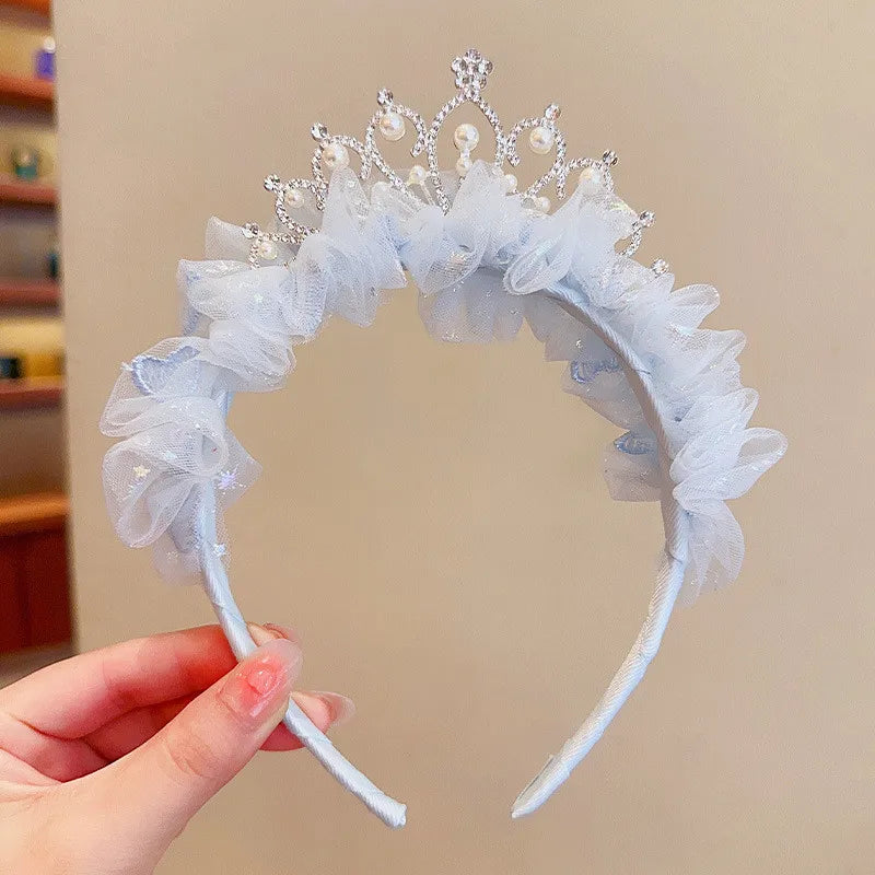 Kids Rhinestone Tiara Princess Headband for Girls Birthday Accessories Bridal Crystal Crown Tiara Wedding Hair Jewelry