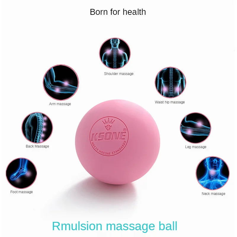 Rubber Fascia Massage Ball Yoga Fitness Muscle Relaxation Pain Relief Lacrosse Massage Ball Portable Physiotherapy Ball