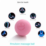 Rubber Fascia Massage Ball Yoga Fitness Muscle Relaxation Pain Relief Lacrosse Massage Ball Portable Physiotherapy Ball