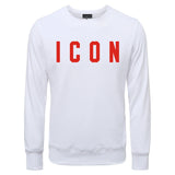 New ICON Men's Cotton Premium Round Neck Printed Letter Sweatshirt Classic Men / Women Round Neck Sweatshirt ICON Men's Hoodie