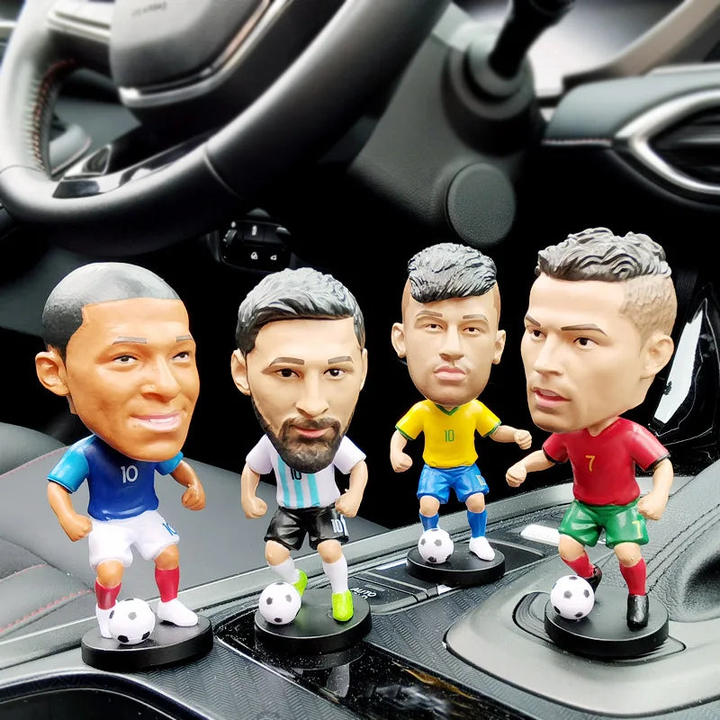 Quality Auto interior Decoration Accessory Q-Version Bobblehead Football Star Spring Head Ornament Car Decor Accessories Voiture