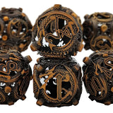 7PCS/SET DND Metal Dice Set Three-dimensional Flying Dragon 3D Metal Dice D&D Hollow Metal Dice Set DnD RPG Polyhedral Games