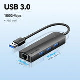 Vention USB Ethernet Adapter 1000Mbps USB3.0 HUB RJ45 Lan for Macbook Windows Laptop PC Xiaomi Mi TV Box USB-C HUB Network Card