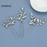 Bride Hairpins Wedding Hair Accessories Trendy Crystal U-shaped Alloy Hair Sticks Forks Girls Banquet Crowns Noiva Jewelry