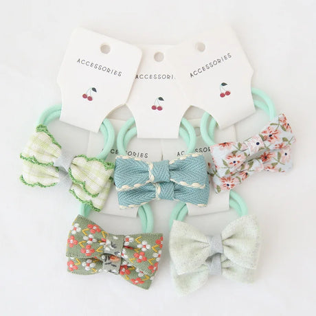 10Pcs/Lot Elastic Hair Bow for Children, Children's Headwear Hair Accessories for girls, Cute Hair ties, Lovely Hair Rope