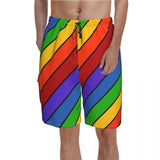 Mondrian Line Board Shorts Colorful Plaid Board Short Pants Hot Men Comfortable Print Swim Trunks Big Size