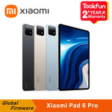 Global Firmware Xiaomi Mi Pad 6 Pro Tablet 11-Inch 2.8K Ultra HD Screen Dolby MIUI Pad 14 Android Google Play 8600 mAh Battery