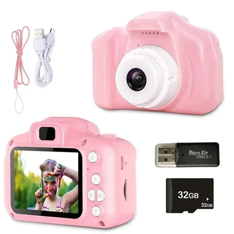 Children Toys Camera Digital Vintage Camera Kids Projection Video Camera Outdoor Photography 32GB Gift For Kids