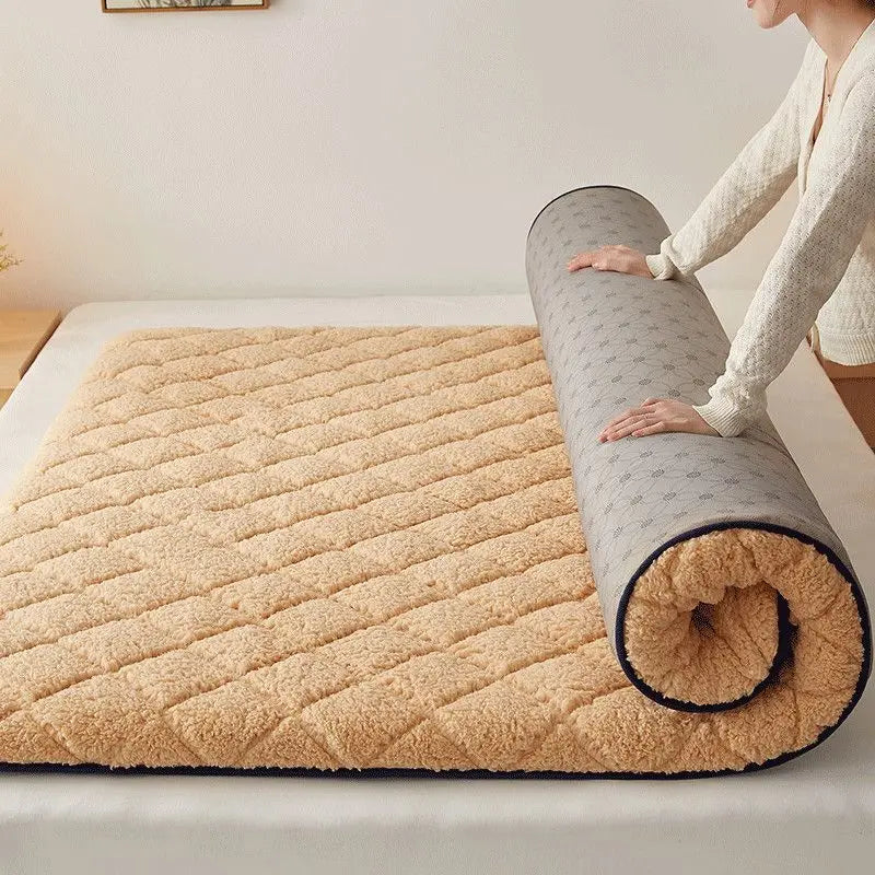 Bed Mattress Thickness Bedding Mat Tatami Mat Winter Warm Thick Soft Plush Mattress Breathable Student Dormitory