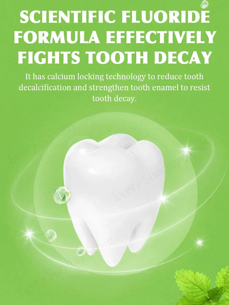 Best-selling, scientific fluoride repairs cavities, removes cavities, cleans plaque, whitens teeth, and freshens breath