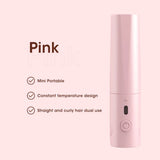 Hair Straightener Curler Comb Mini USB Plug in Anti-Scald Portable Wireless Hair Straightener Brush Comb for Home Travel Women