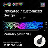 RGB VGA Holder Customize ARGB Horizontal GPU Bracket Video Card Support Graphics Stand Customizable AURA DIY PC Water Cooler CPU