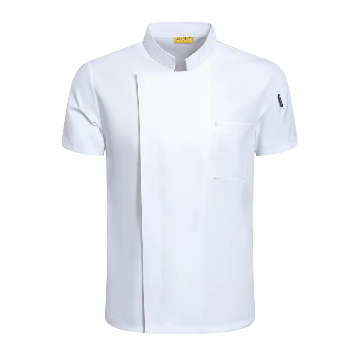 Men's Chef Jacket Short Sleeve Kitchen Cook Shirt Unisex Restaurant Bakery Waiter Uniform Top