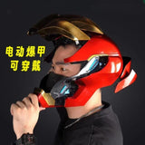 Hot   1:1 Iron Man Mk50 Figures Wearable Voice-Activated Deformation Helmet Around Marvel Animation Derivatives Model Toy Gift