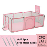 IMBABY Baby Playpens Indoor Baby Corralitos Safety Barriers Basketball Baby Activity Gym Large Parks for Baby Groundbox Fence