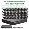 32 Channel 4K NVR Kit 5MP POE CCTV Camera Security System Kit 32CH XMEYE POE IP Camera Video Surveillance System Set H.265 24CH