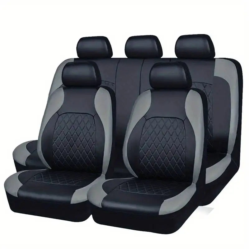 PU Leather Luxury Quality Four Seasons Universal Full Car Seat Covers Airbag Compatible Waterproof Interior Accessories