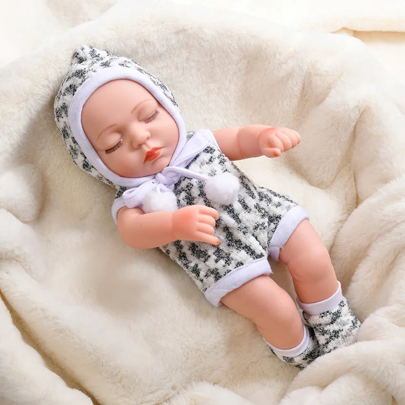 30cm Reborn Baby Dolls Realistic Dolls Toys Girl Real Lifelike Baby Dolls Reborn Full Body Silicone Baby Doll Christmas Gifts