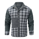 Winter Men'S Bomber Jacket High-Quality Male Plaid Flannel Jacket Men'S Lapel Thick Warm Cargo Jackets Coats Streetwear Outfits