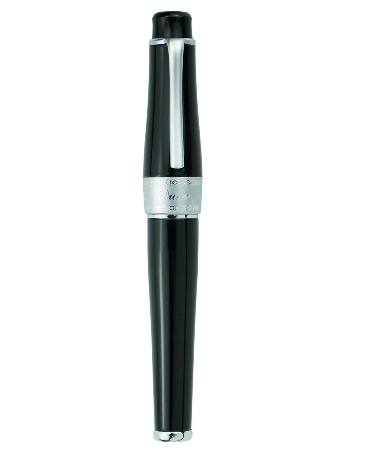 Duke 2009 Black Fountain Pen Memory Charlie-Chaplin Big Size Unique Style, Medium / Bent Nib Heavy Business Office Writing Pen