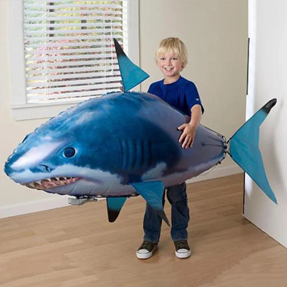 Remote Control Shark Toys Air Swimming RC Animal Infrared Fly Balloons Clown Fish Toy For Children Christmas Gifts Decoration