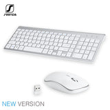 SeenDa Russian Spain Wireless Keyboard and Mouse Combo 2.4G Full Size Silent Button Keyboard Mouse Set for Laptop PC Computer