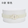 New Ladies Pearl Waist Chain Rhinestone Pearl Decorative Belt Fashion Sweet Dress Elastic Elastic Belt Women’s Designer Belts