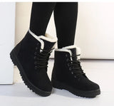 Women Winter Boots Ladies Snow Boots Lace Up Ankle Boots Female Non Slip Plush Fur Shoes Keep Warm Ankle Botas Plus Size 35-43