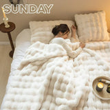 Winter Imitation Fur Plush Blanket Warm Super Soft Blankets Bed Sofa Cover Luxury Fluffy Throw Blanket Bedroom Couch Pillow Case