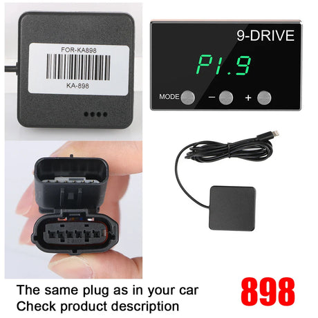 9 Drive 5 Modes Digital Car Throttle Response Controller Racing Accelerator Potent Car Pedal Booster Electronics Accessories