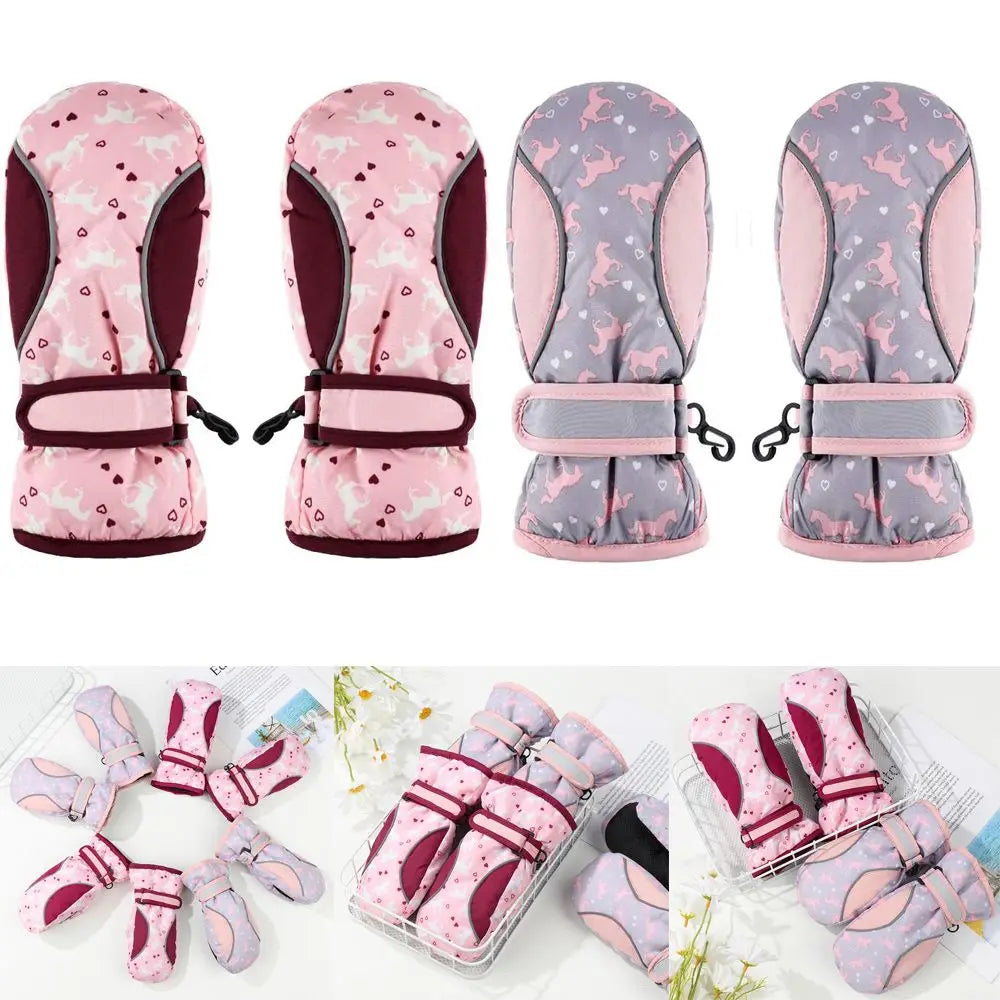 New Children Adult Winter Snow Warm Gloves Boy Girls Ski Snowboard Windproof Waterproof Thicken Keep Warm Winter Must