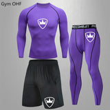 MMA rashgard Men's Sports Suit male Quick drying Sportswear Compression Clothing Fitness Training kit Thermal Underwear legging