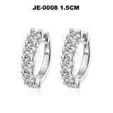 Smyoue 18k 3cttw Moissanite Hoop Earring for Women 4mm Stones D Color Sparkling Created Diamond Earring 100% 925 Sterling Silver