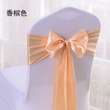 10/100pcs Satin Chair Bow Sashes Wedding Chair Knots Ribbon Butterfly Ties For Party Event Hotel Banquet Home Decoration